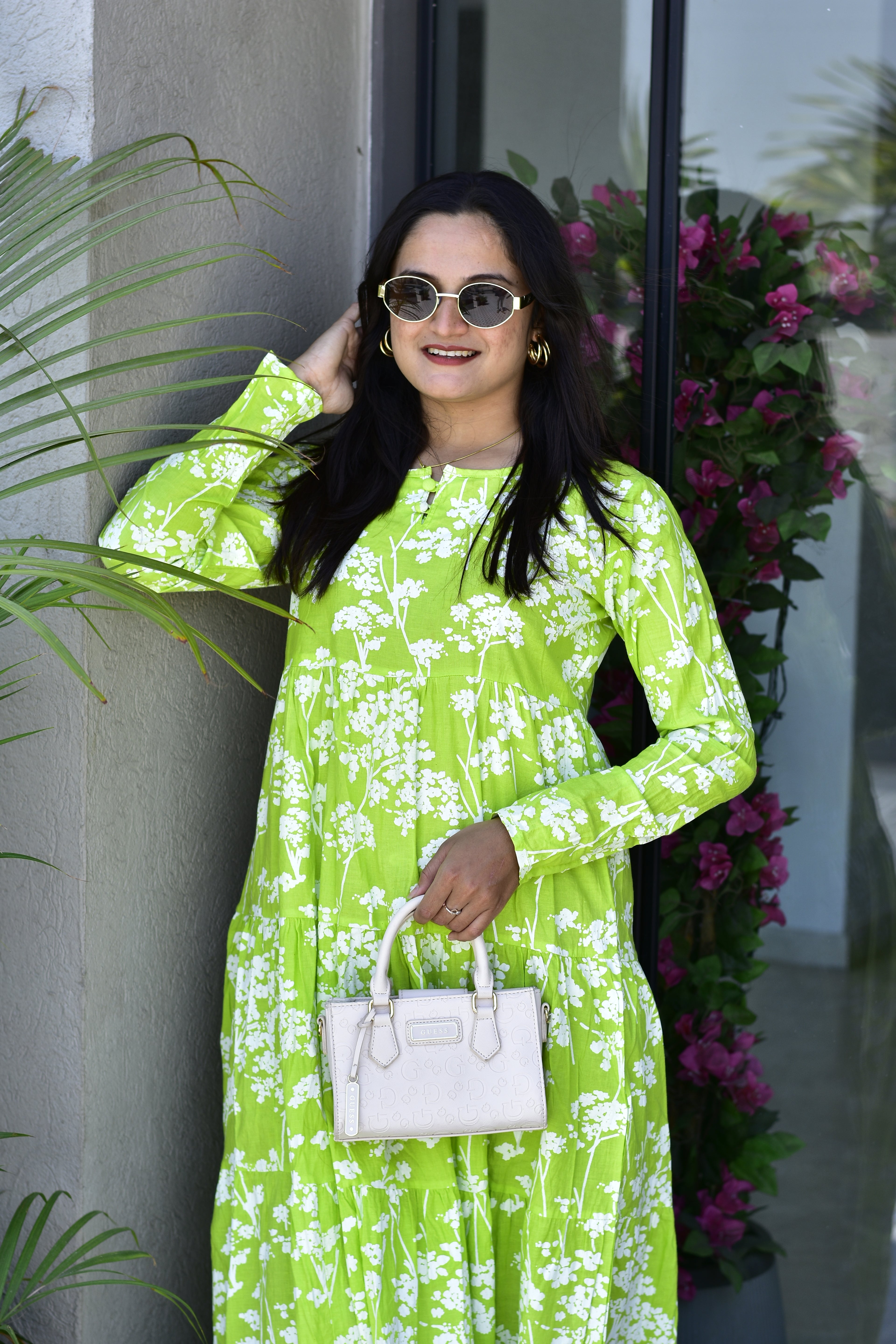 ROUND FLARED COTTON GHERA ONE PIECE