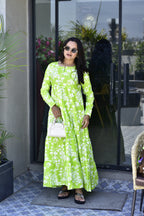 ROUND FLARED COTTON GHERA ONE PIECE