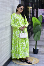 ROUND FLARED COTTON GHERA ONE PIECE