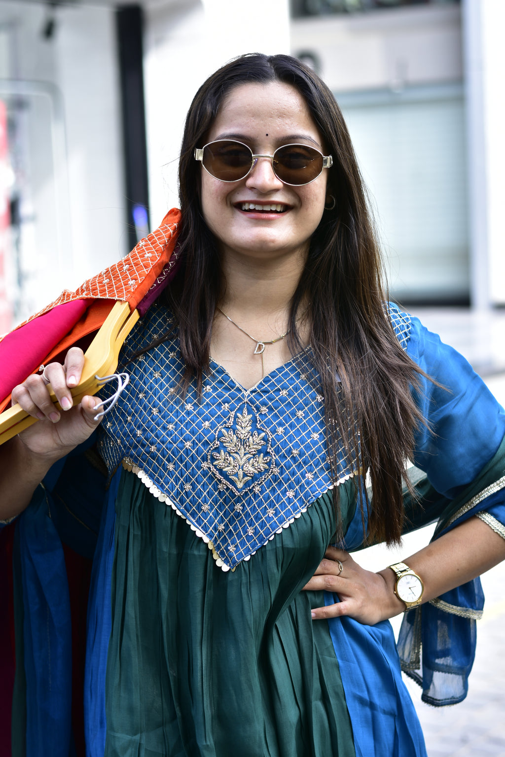 MAL CHANDERI SILK FLARED KURTI