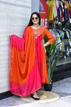 MAL CHANDERI SILK FLARED KURTI