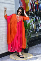 MAL CHANDERI SILK FLARED KURTI