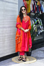 MAL CHANDERI SILK FLARED KURTI