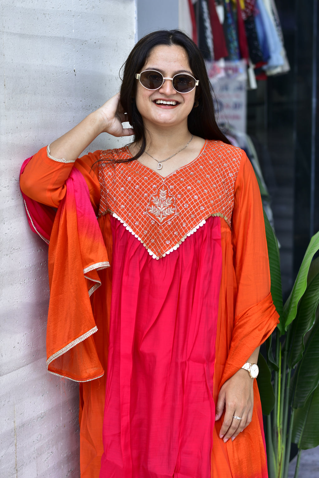 MAL CHANDERI SILK FLARED KURTI
