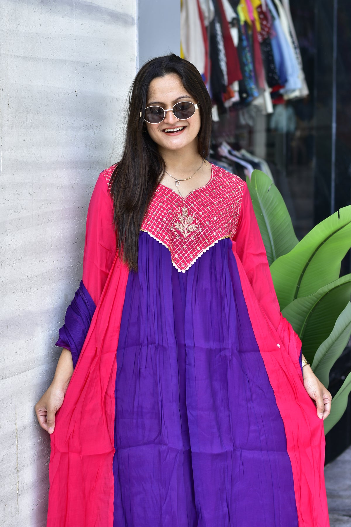 MAL CHANDERI SILK FLARED KURTI