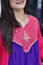 MAL CHANDERI SILK FLARED KURTI