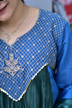 MAL CHANDERI SILK FLARED KURTI