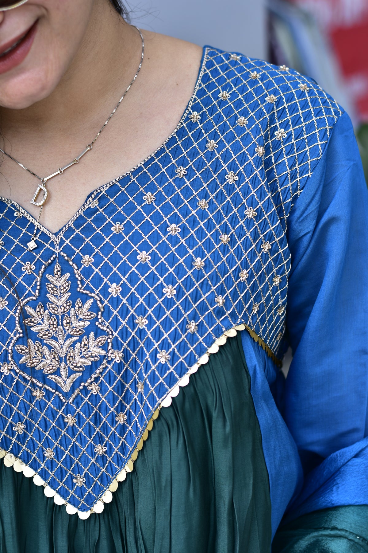MAL CHANDERI SILK FLARED KURTI