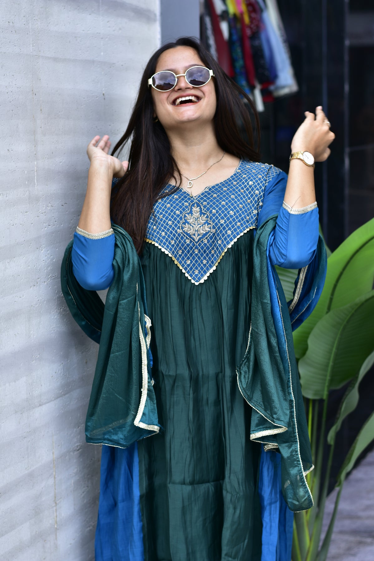 MAL CHANDERI SILK FLARED KURTI