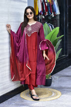MAL CHANDERI SILK FLARED KURTI