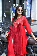 MAL CHANDERI SILK FLARED KURTI