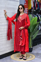 MAL CHANDERI SILK FLARED KURTI