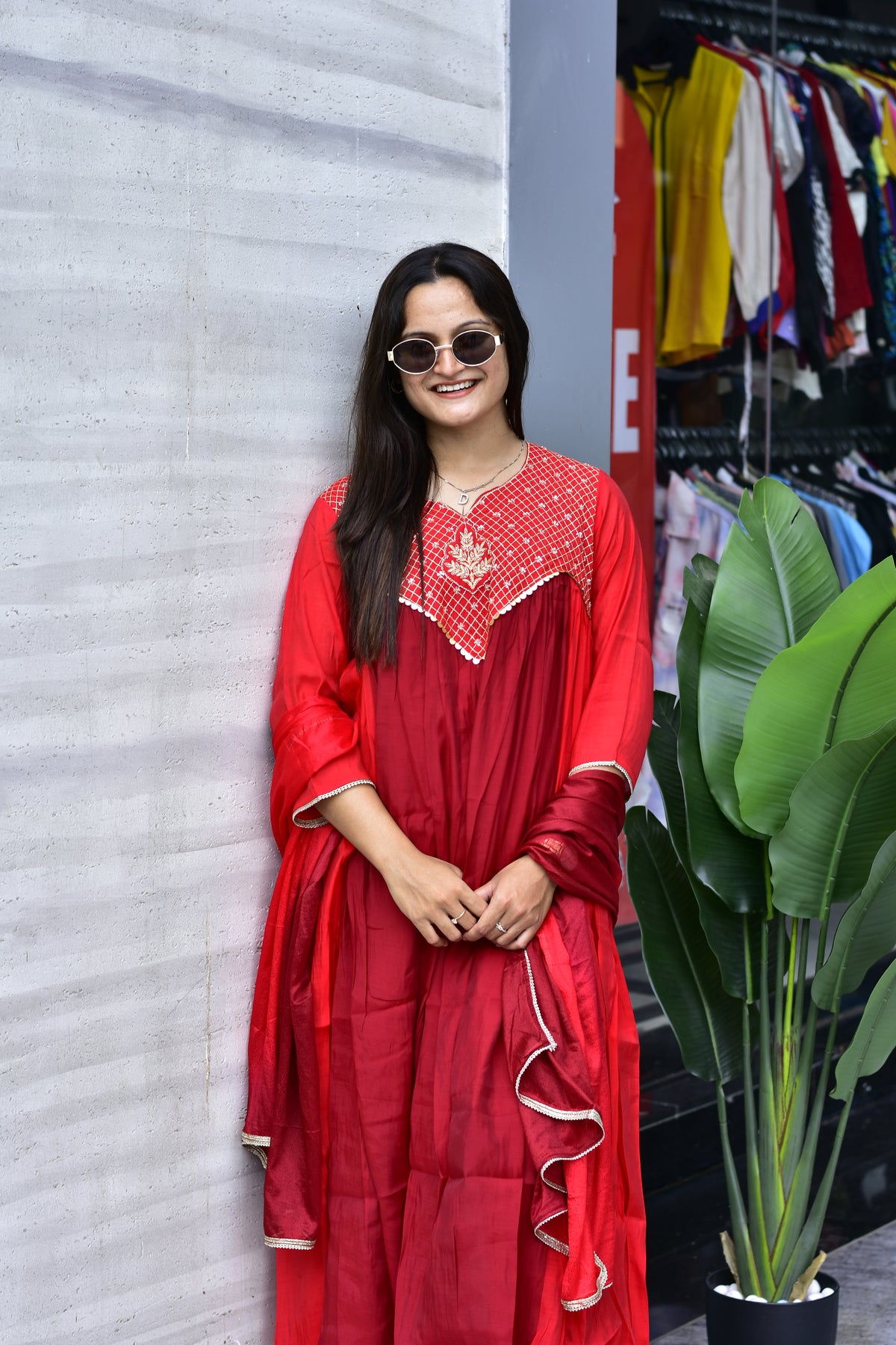 MAL CHANDERI SILK FLARED KURTI