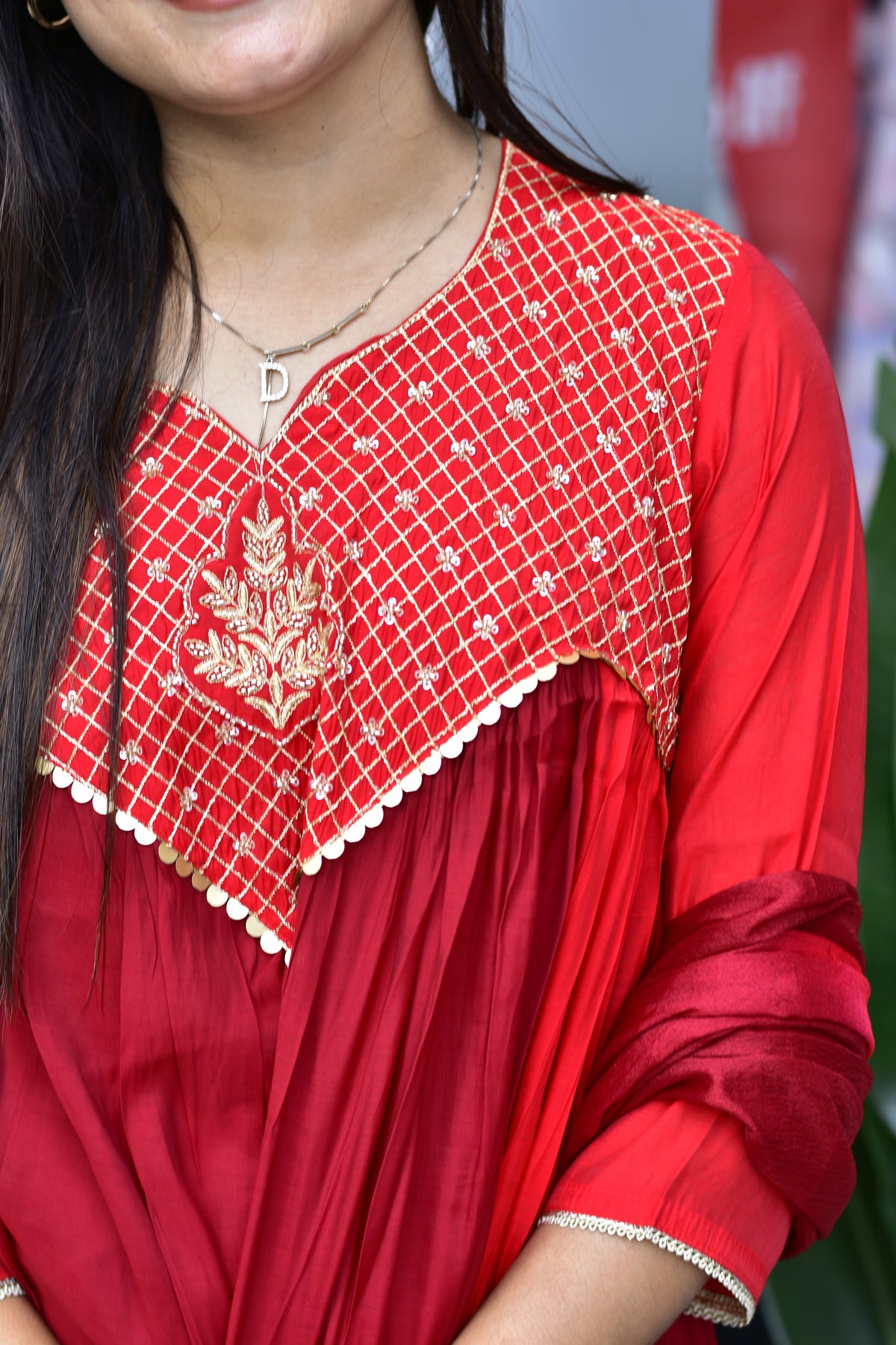 MAL CHANDERI SILK FLARED KURTI