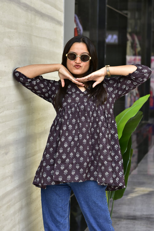 JAIPURI COTTON TUNIC |  V-Neck