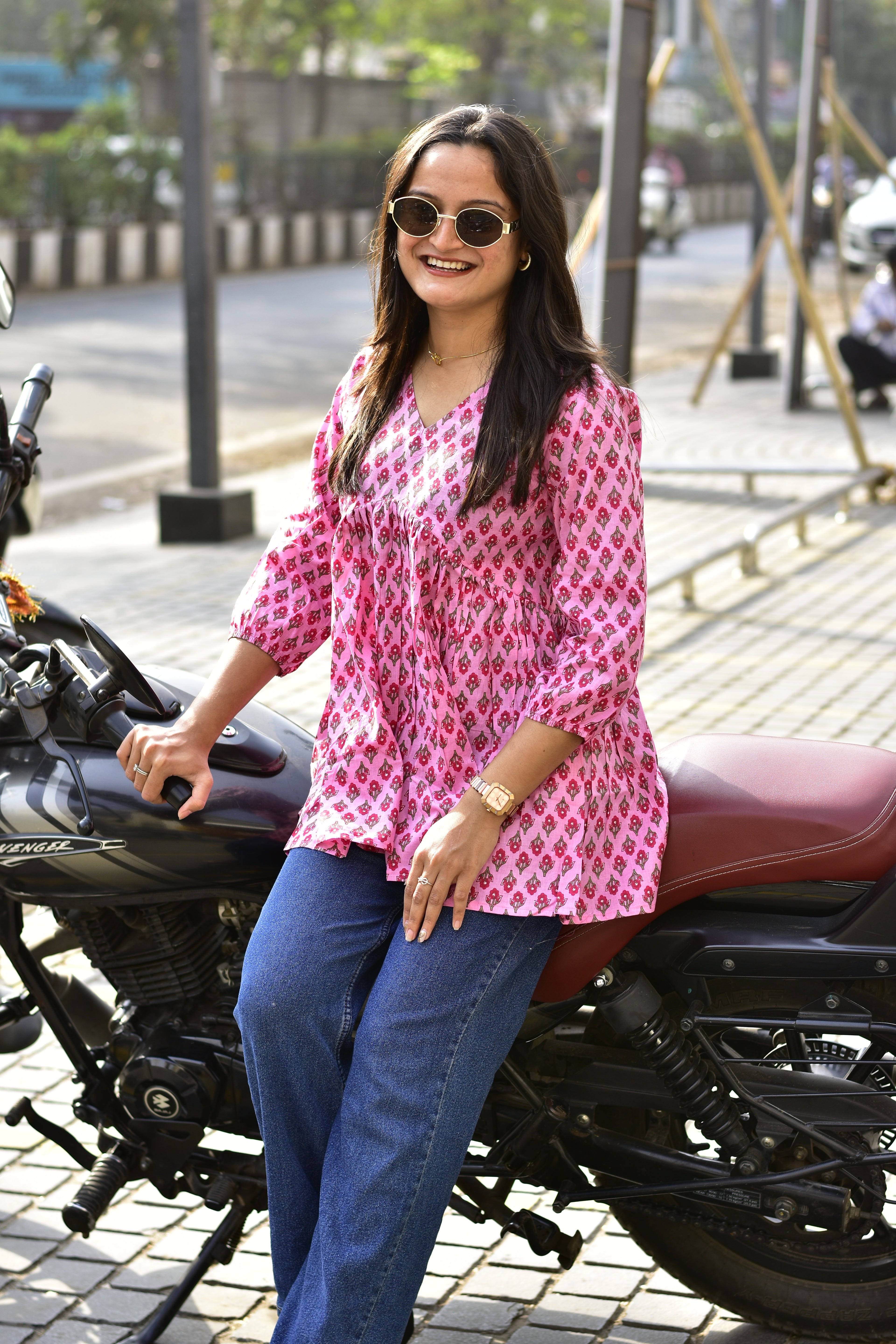 JAIPURI COTTON TUNIC |  V-Neck