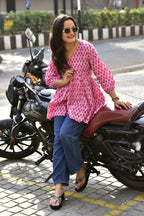 JAIPURI COTTON TUNIC |  V-Neck