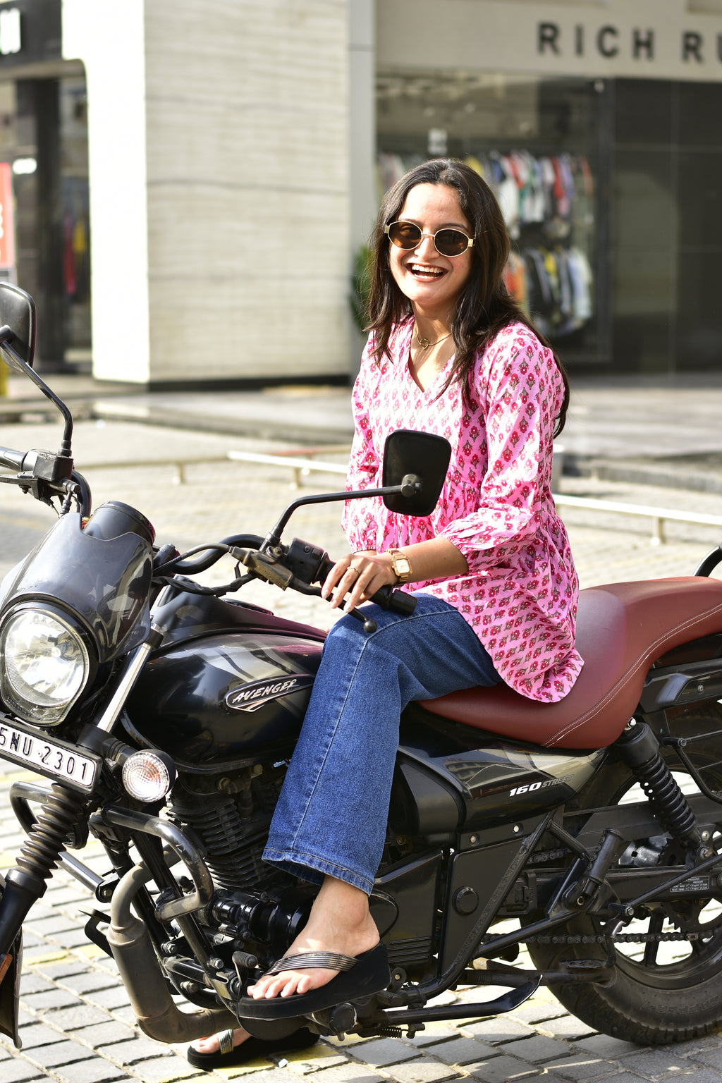 JAIPURI COTTON TUNIC |  V-Neck